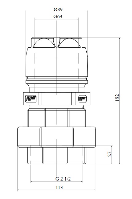 Adapter redukcyjny ISO 228 DN63 2 1/2